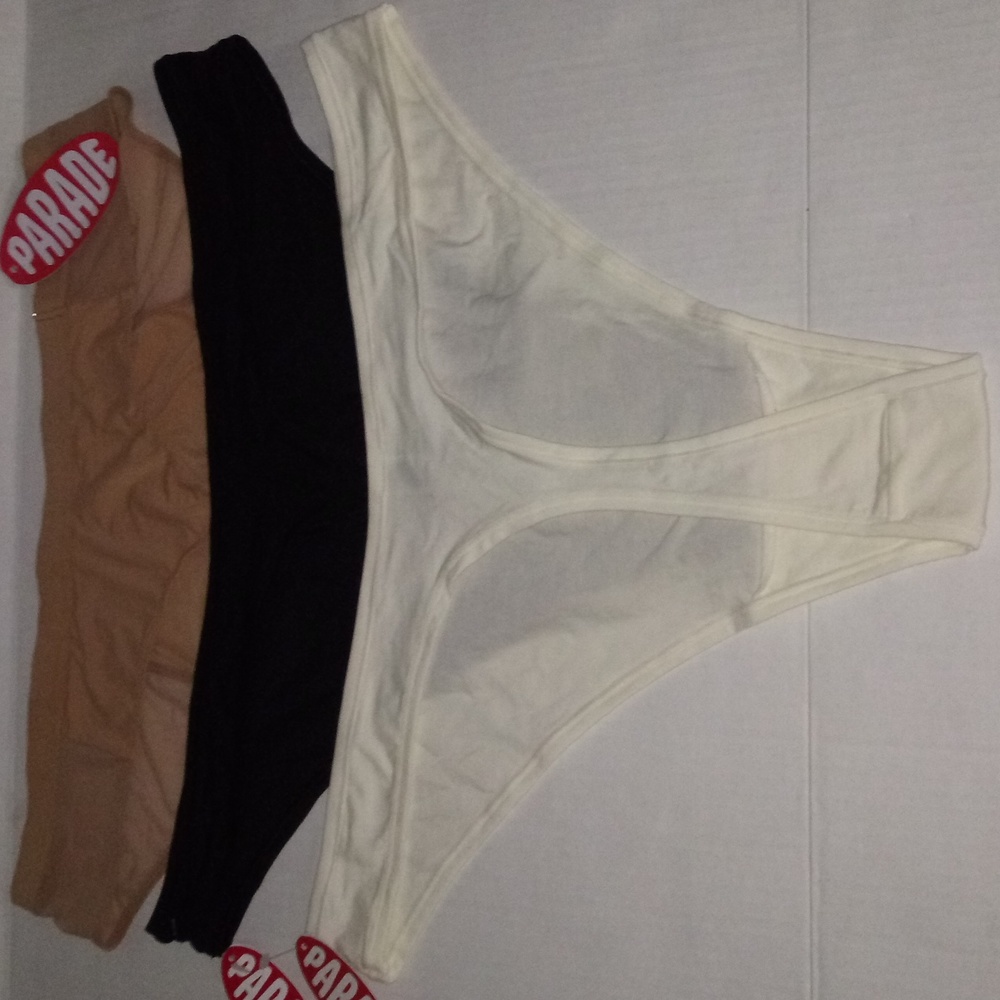 PARADE 3 PAIRS OF HIGH RISE THONG PANTIES